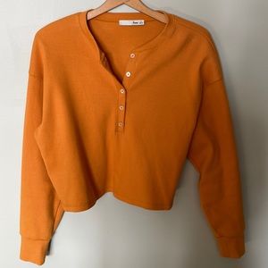 Wilfred Free Waffle Knit Crop Top